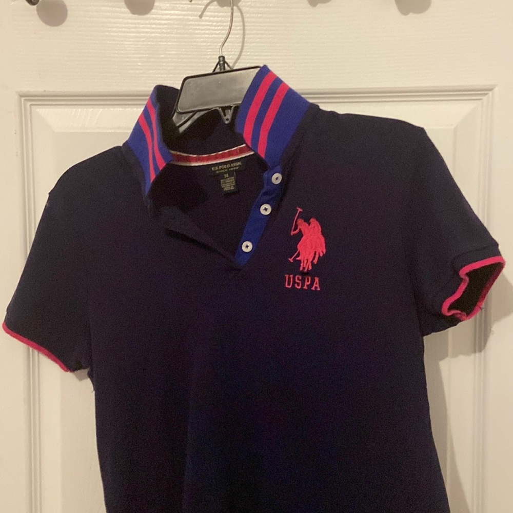 Navy Blue U.S. Polo Assn. Button Down T-Shirt